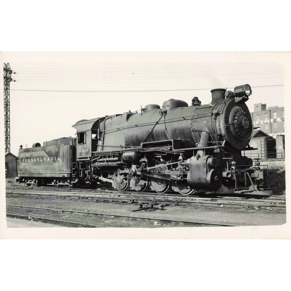RPPC Pennsylvania Railroad PRR Steam Locomotive 6615 Real Photo Postcard